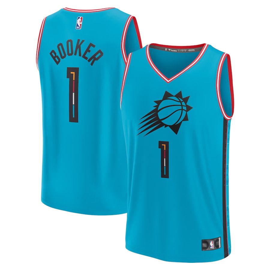 Men Phoenix Suns #1 Devin Booker Green Fanatics Branded City Edition 2022-23 Fastbreak NBA Jersey